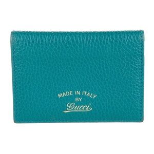 Gucci Teal Leather Card Holder